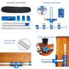 Woodworking Aid Tool Handle Punch Locator Cabinet Door Hole Opener Blue Plastic HD