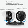 F558 With USB Mobile Phone Charging Car Fan 12/24V Car Truck Double Shaking Head Fan(Double Head 12V)