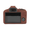For Canon EOS R100 Litchi Texture Soft Silicone Protective Case(Coffee)