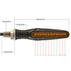 2pcs MK-109 Motorcycle Flow Steering Lamp LED Signal Light(Black)