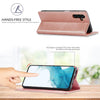For Samsung Galaxy A16 5G LC.IMEEKE Strong Magnetism Microfiber Leather Phone Case(Rose Gold)