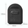 Wall Mounted Key Safe Box - 4 Digit Combination Lock (Black)