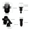 Fast Charging Retractable Recharging Cell Phone Holder With Wireless CarPlay Android Auto Function(Standard)