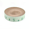 Round Green Cat Scratcher Bed, 36cm, Corrugated Cardboard