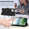 For iPhone 12 mini Tulips Embossed Leather Phone Case with Lanyard(Black)
