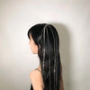 Single -row  Rhinestone Chain Hair Band Female Braided Tassel Headdress