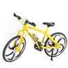 1:8 Scale Simulation Alloy Bicycle Model Mini Bicycle Toy Decoration(Mountain Bike-Yellow)