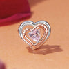 S925 Sterling Silver Electroplated Rose Gold Heart Hollow DIY Beads(BSC1009)