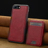 For iPhone 8 Plus / 7 Plus LC.IMEEKE L3 Series Detachable RFID Card Bag Magsafe Phone Case(Red)