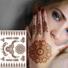 5 PCS Semi Permanent Brown Red Waterproof Lace Tattoo Sticker, Size: 208 x 148mm(W-0849s)