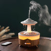 UFO Water Drop Aromatherapy Humidifier Desktop Remote Control Diffuser, Plug: EU Plug(Wood Grain)