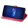 For Asus ROG Phone 6 Four-leaf Clasp Embossed Buckle Leather Phone Case(Magenta)