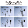 U33 1m PD100W USB-A / USB-C All in 1 Multifunctional Fast Charging Cable(Black Grey)