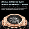 BINBOND B2266 Men Luminous Calendar Outdoor Waterproof Watches, Color: Black Leather-Rose Gold