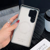For Samsung Galaxy S23 Ultra 5G Camouflage Leather Metal Frame MagSafe PC Phone Case(Titanium Grey)