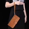 For Samsung Galaxy S23+ 5G Dual-Folded S-shape Leather Phone Case(Brown)