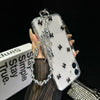 For iPhone 13 Pro Max Little Fresh Bow Bracelet Chain TPU Phone Case(White)