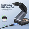 DUZZONA W21 Qi2 15W 3 in 1 Magnetic Wireless Charger Stand(Black)