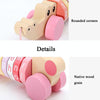 Children Number Puzzle Arithmetic Multicolor Rotating Shaft Baby Early Education Wooden Teaching Kids, Style:  Crocodile Blue