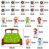 Storytelling Puppet Stickers English Enlightenment Early Education Picture Book Teaching Kids(Blue)