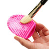 Silicone Cleaning Cosmetic Make Up Washing Brush Cleaner Scrubber Tool(Magenta)