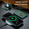 For iPhone 13 DG.MING K1 MagSafe Detachable Wallet RFID Back Cover Phone Case(Green)