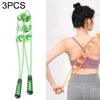 3PCS Plastic Back Puller Shoulder Waist Back Manual Roller Massager, Style: Three Wheels (Green)