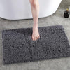 40x60cm Bedroom Doorway Fine Chenille Absorbent Floor Mat Bathtub Mat Bathroom Non-Slip Foot Mat(Deep Gray)