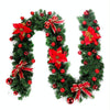 T-9 270cm Christmas Encrypted Decorative Rattan PVC Door Hanging Rattan(Red)