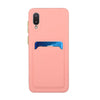 For Samsung Galaxy A02 Card Slot Design Shockproof TPU Protective Case(Pink)