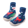 D2293 Children Cartoon Christmas Floor Socks Non-slip Shoes, Size: 22-23(Blue Elk)