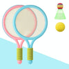 1 Pair Children Badminton Tennis Racket Outdoor Sports With Two Balls(Blue Pink)