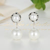 S925 Double Side Sterling Silver Bead Earring