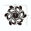 Home Crystal Acrylic Quartz Mirror Clock Jewelry Clock Petal Pattern Clock(Black)