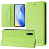For Samsung Galaxy A02 / M02 RC01 Dual-Folded Magnetic Suction RFID Leather Phone Case(Grass Green)