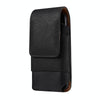 For 7.0 inch Mobile Phone Cowhide Texture Oxford Cloth Waist Bag(Black)