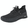 D06 Men Spring Flying Knitting  Shoes Lace Up Sports Casual Shoes, Size: 42(Black)