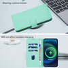 For Samsung Galaxy A26 5G Skin Feel Solid Color Leather Phone Case with Lanyard(Mint Green)