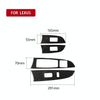Car Carbon Fiber Window Glass Lift Decorative Sticker for Lexus IS250 300 350C 2006-2012, Left Drive
