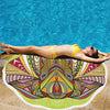 Polyester Printed Summer Bath Towel Round Elephant Sand Beach Towel Shawl Scarf, Size: 150 x 150cm