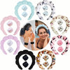 6 In 1 Spa Headbands Hair Claw Clips Set For Women Girls Facial Makeup Turban(Black)