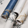 Damascus Self-Adhesive Embossed Wallpaper Thick 3D Non-Woven Fabric Fine Embossed Bedroom Wallpaper, Specification: 0.53 x 3 Meters(1685 Dark Blue)