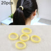 20pcs / Pack Girls Kids Rubber Bands Ponytail Holder Elastic Hair Bands(Yellow)