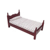 1:12 Mini House Toy Pocket Furniture Simulation Single Bed(Mahogany)