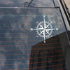10 PCS  Art Design Vinyl NSWE Compass Car Stickers Decals, White + Black
