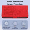 For iPhone 8 Plus / 7 Plus Tulips Embossed Leather Phone Case with Lanyard(Red)