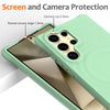 For Samsung Galaxy S25 Ultra 5G Wave Texture MagSafe Magnetic Liquid Silicone Phone Case(Green)