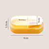 Home Convenient Transparent Tablet Divider Compartments Medicine Boxes(Yellow)