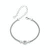 S925 Sterling Silver Electroplated Moissanite Woven Bracelet(MSB015)