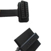0.3m OBD2 Male to Female Tee Extension Cable OD16 16C Flat Cable